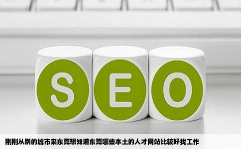 刚刚从别的城市来东莞想知道东莞哪些本土的人才网站比较好找工作