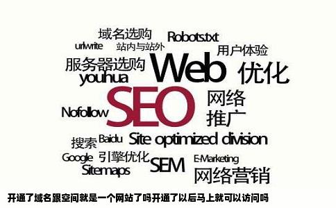 开通了域名跟空间就是一个网站了吗开通了以后马上就可以访问吗