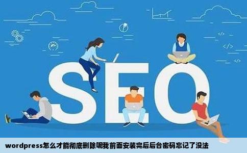 wordpress怎么才能彻底删除呢我前面安装完后后台密码忘记了没法