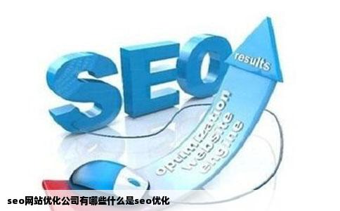 seo网站优化公司有哪些什么是seo优化