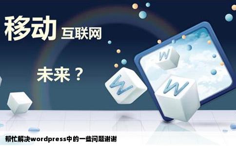 帮忙解决wordpress中的一些问题谢谢