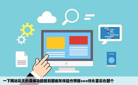 一下网站后天的具体功能做到那些怎样操作想做seo优化靠后台那个
