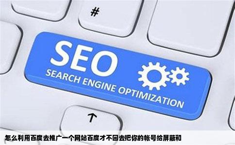 怎么利用百度去推广一个网站百度才不回去把你的帐号给屏蔽和