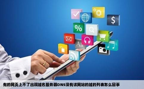 有的网页上不了出现域名服务器DNS没有该网站的域的列表怎么回事