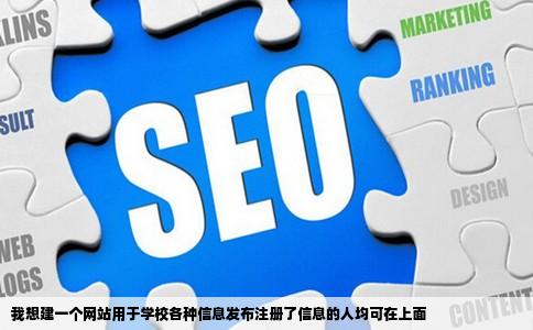 我想建一个网站用于学校各种信息发布注册了信息的人均可在上面