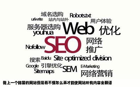 我上一个韩国的网站但是看不懂怎么弄才能使网站所有内容全翻译