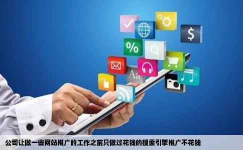 公司让做一些网站推广的工作之前只做过花钱的搜索引擎推广不花钱