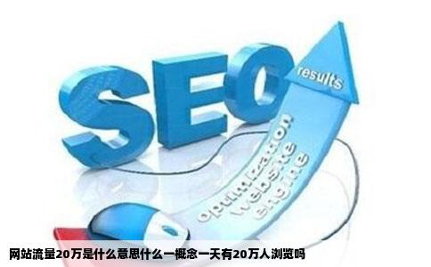 网站流量20万是什么意思什么一概念一天有20万人浏览吗