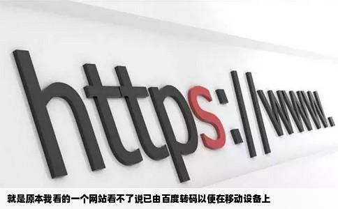 就是原本我看的一个网站看不了说已由百度转码以便在移动设备上
