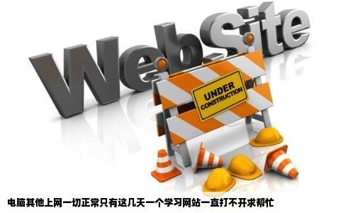电脑其他上网一切正常只有这几天一个学习网站一直打不开求帮忙