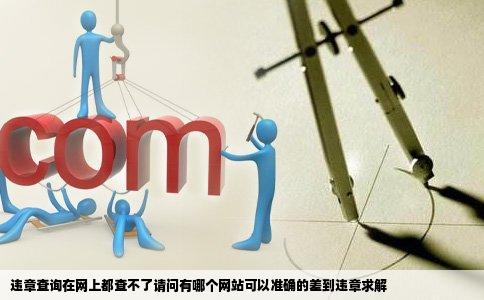 违章查询在网上都查不了请问有哪个网站可以准确的差到违章求解