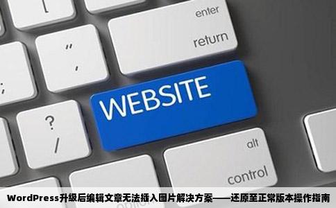 WordPress升级后编辑文章无法插入图片解决方案——还原至正常版本操作指南