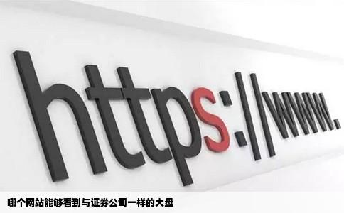 哪个网站能够看到与证券公司一样的大盘