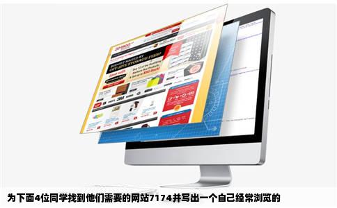 为下面4位同学找到他们需要的网站7174并写出一个自己经常浏览的