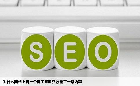 为什么网站上线一个月了百度只收录了一条内容