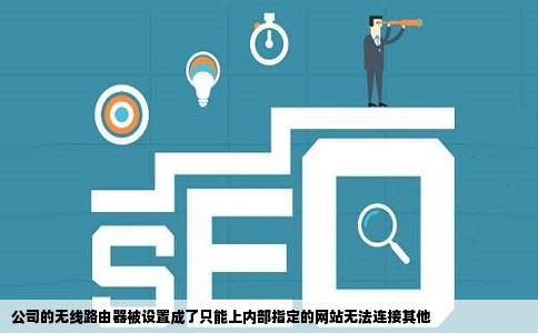 公司的无线路由器被设置成了只能上内部指定的网站无法连接其他