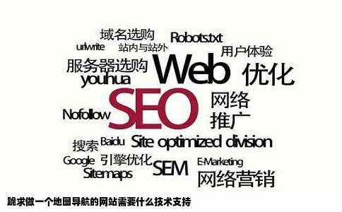 跪求做一个地图导航的网站需要什么技术支持