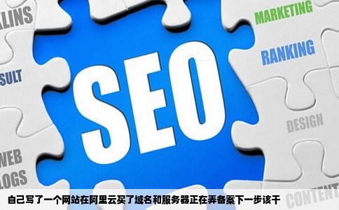 自己写了一个网站在阿里云买了域名和服务器正在弄备案下一步该干