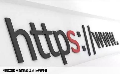 刚建立的网站怎么让site有排名