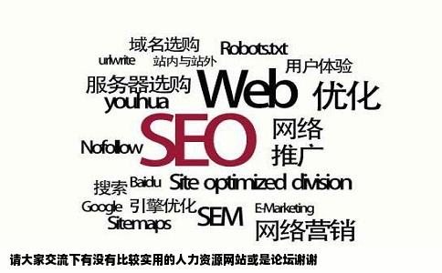 请大家交流下有没有比较实用的人力资源网站或是论坛谢谢