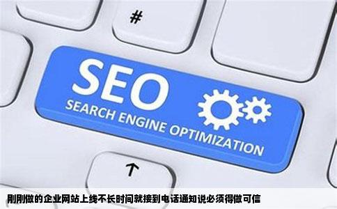 刚刚做的企业网站上线不长时间就接到电话通知说必须得做可信