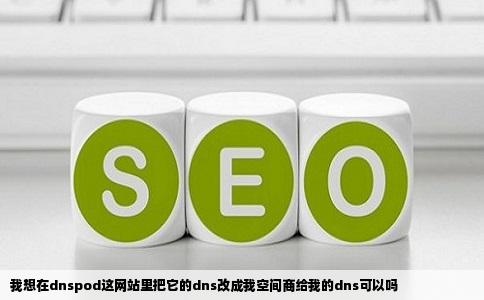 我想在dnspod这网站里把它的dns改成我空间商给我的dns可以吗