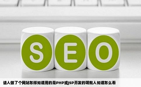 请人做了个网站怎样知道用的是PHP或JSP开发的呢有人知道怎么看