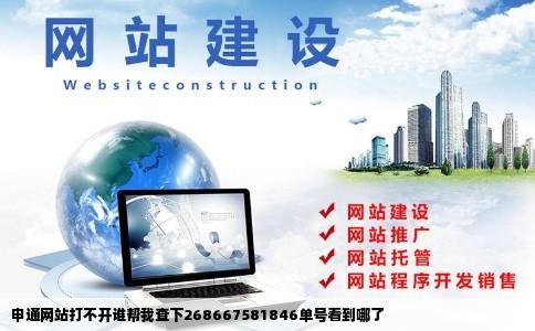 申通网站打不开谁帮我查下268667581846单号看到哪了