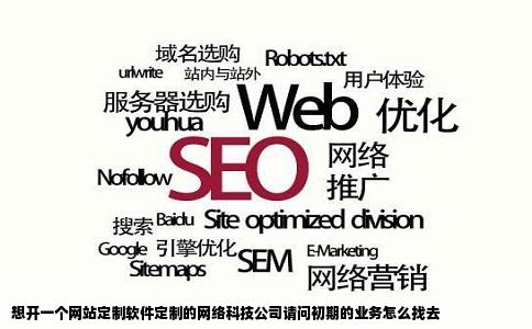 想开一个网站定制软件定制的网络科技公司请问初期的业务怎么找去