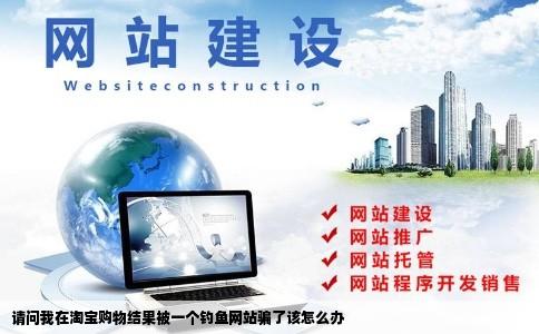 请问我在淘宝购物结果被一个钓鱼网站骗了该怎么办