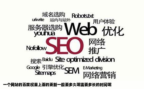 一个网站的百度权重上面的更新一般要多久呢需要多长的时间呢