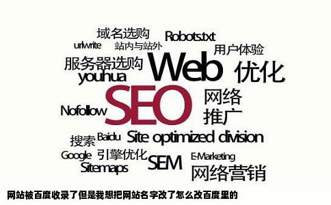 网站被百度收录了但是我想把网站名字改了怎么改百度里的