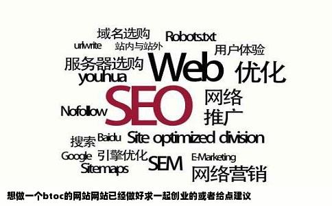 想做一个btoc的网站网站已经做好求一起创业的或者给点建议