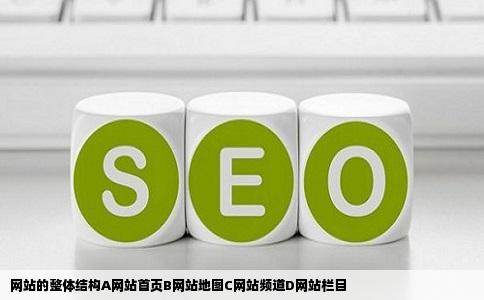网站的整体结构A网站首页B网站地图C网站频道D网站栏目
