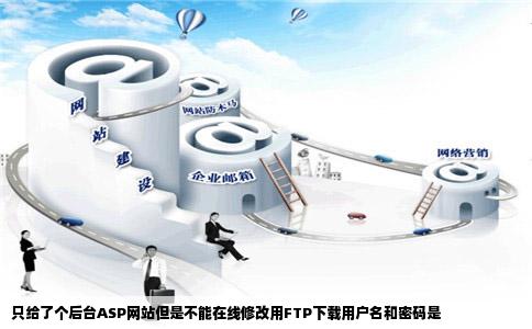 只给了个后台ASP网站但是不能在线修改用FTP下载用户名和密码是