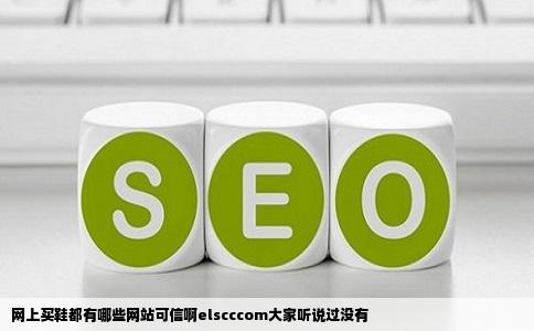网上买鞋都有哪些网站可信啊elscccom大家听说过没有